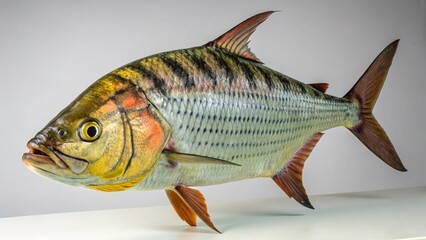 Naklejka premium Goliath Tiger Fish in full view on studio background
