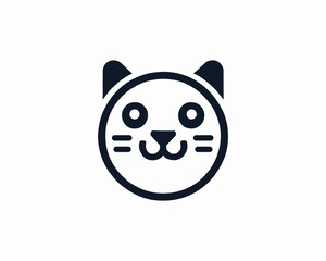 Cartoon Cat Vector Icon Logo Design Illustration for Businesses, Children’s Products, and T-shirts