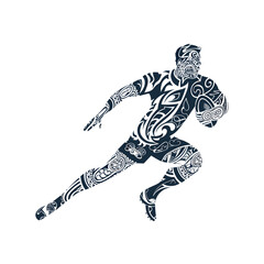 American football rugby sports vector illustration