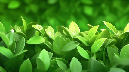 Obraz premium Fresh Green Leaves in the Sunlight