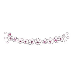 桜の花のイラストフレーム