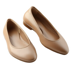 Fototapeta premium Pair of classic ballet flats isolated on white background