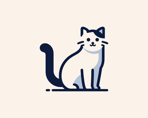 Cartoon Cat Vector Icon Logo Design Illustration for Businesses, Children’s Products, and T-shirts
