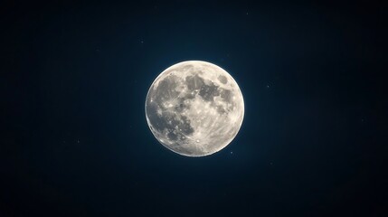 Fototapeta premium Full Moon Night Sky Celestial Body.