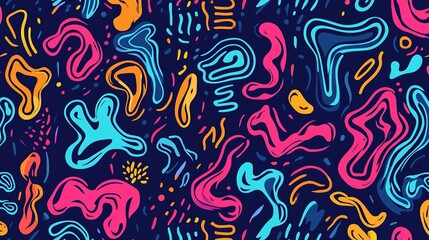Obraz premium Vibrant Abstract Pattern with Bold Lines and Colors