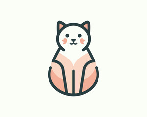 Cartoon Cat Vector Icon Logo Design Illustration for Businesses, Children’s Products, and T-shirts