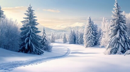 Naklejka premium Winter Landscape Serenity