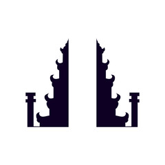 Silhouette of Pura Bali