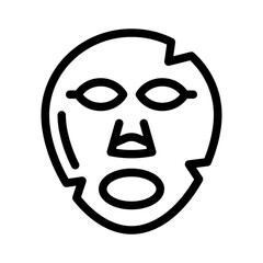 face mask line icon