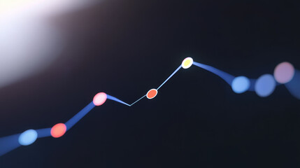 Line Graph with Colorful Data Points