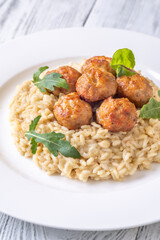 Chicken Meatball Risotto