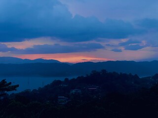 sunset in the mountains