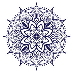 Beautiful circle pattern mandala art isolated on a white background, Indian style mandala art for festival decoration, decoration elements for meditation poster, henna, tattoo art.