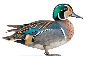 Obraz premium Baikal teal duck isolated on transparent background