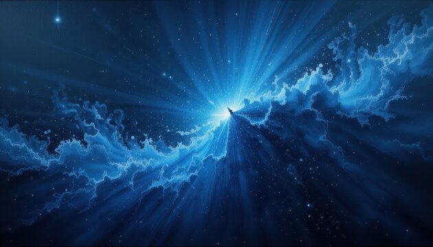 Digital art of celestial events and stellar waves