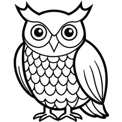 Owl isolated on white background