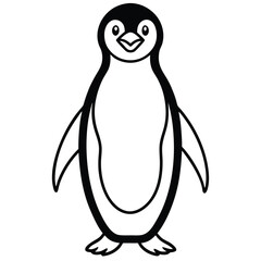 Penguin isolated on white background