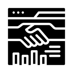handshake glyph icon