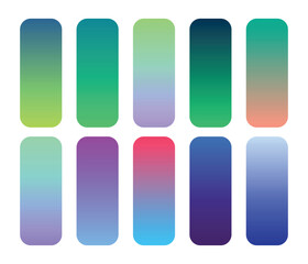 Gradient color set elements design vector