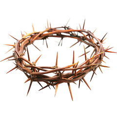 Fototapeta premium crown made of thorns isolated on a transparent background
