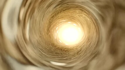 A Spiral Tower of Business Cards in Golden Haze