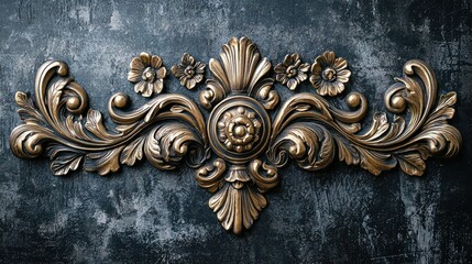 Ornate Gilded Rococo Style Decorative Wall Ornament