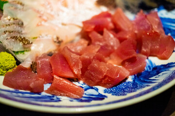 マグロと鯛の刺身