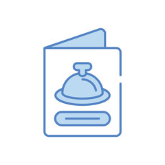 Fototapeta premium Restaurant menu vector icon stock illustration