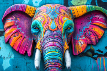 Obraz premium Colorful Elephant
