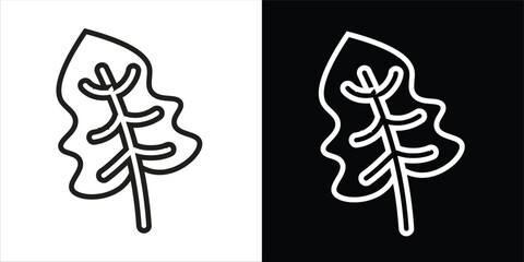 Simplistic Graphic Depiction of a Leaf in Dual Positive and Negative Spaces