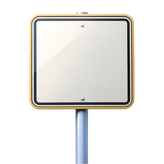 Fototapeta premium Blank Square Sign Mockup Template isolated on transparent background