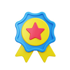 Merid badge 3d render icons