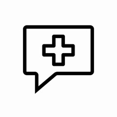 Obraz premium Medical chat bubble icon vector sign
