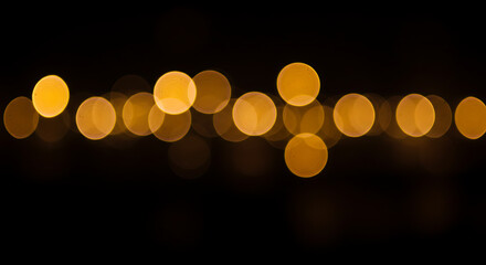 Dreamy Bokeh Effect with Soft Golden Lights