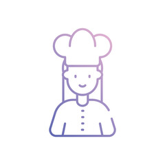 Chef female vector icon stock illustration