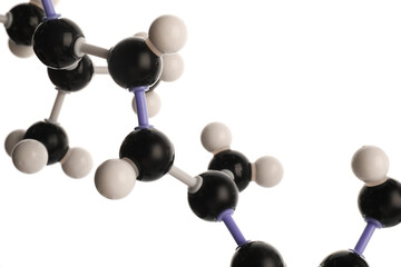 Molecule of retinol (vitamin A) isolated on white. Chemical model