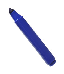 Blue marker in air isolated on white