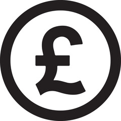 Pound symbol icon vector on white background