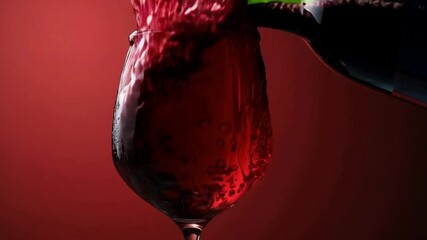 glass of red wine Luxurious swirl of ruby red wine, splash taste as it slowly settles into its surrounding glass edges. - Powered by Adobe