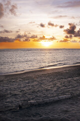 colors and lights at the sunset