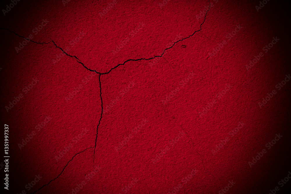 Aufkleber Old wall texture cement black red  background abstract dark color design are light with white gradient background.