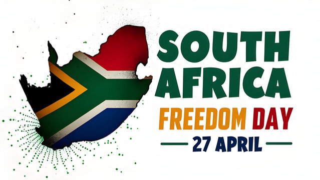 South Africa Freedom Day (Afrikaans: Vryheidsdag) is a public holiday in South Africa celebrated on 27 April. Background, poster, card, banner design.