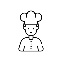 Chef male vector icon stock illustration