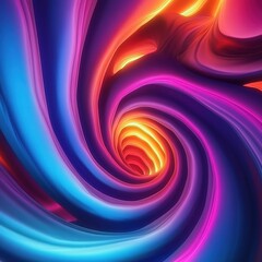 A vibrant swirl of colorful light emitting from the center