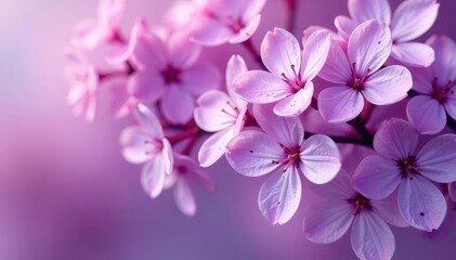 Obraz premium Delicate, overlapping lilac blossoms forming a seamless design , pretty pattern, lilac pattern, seamless pattern