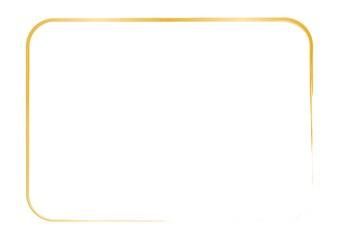 毛筆手書き風の金色の角丸四角フレーム