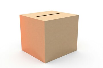Isolated image of a single ballot box with a slot , representation, election day, influence