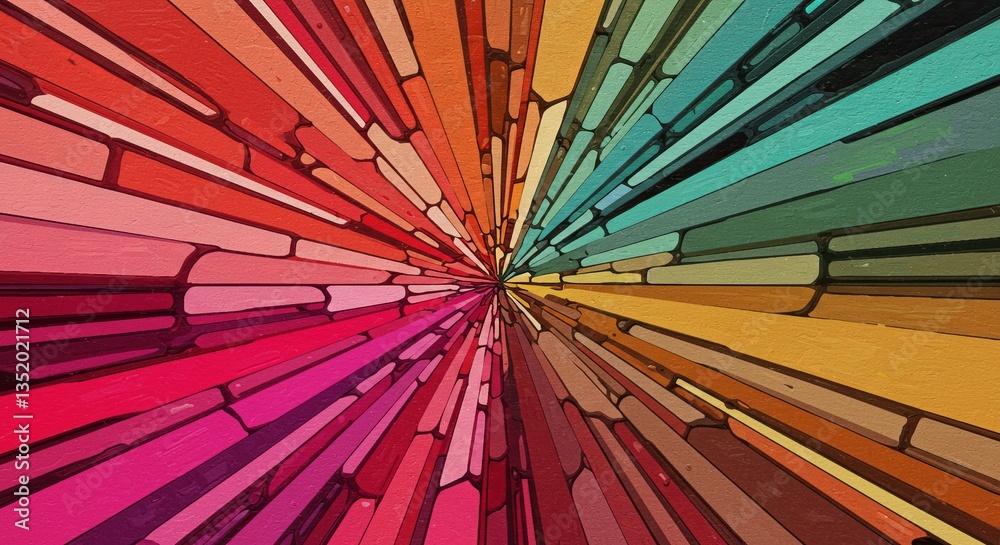 Poster a colorful spiral with many different colors