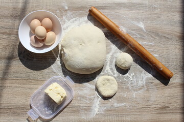 prepared dough for baking pies © Валентина Деревінськ