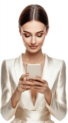 Elegant woman using a smartphone